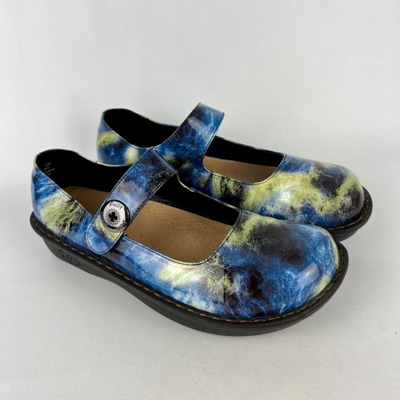 Glolily Womens Mary Jane Clog Starry Night Blue Professional Comfort Shoes sz 12 - Picture 1 of 16